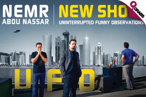 Pay QR117 for a PLATINUM OR QR177 for a VIP Ticket for the Uninterrupted Funny Observations (UFO) - Comedy Special with Nemr Abou Nassar @ QNCC
(QR195/QR295 Value)